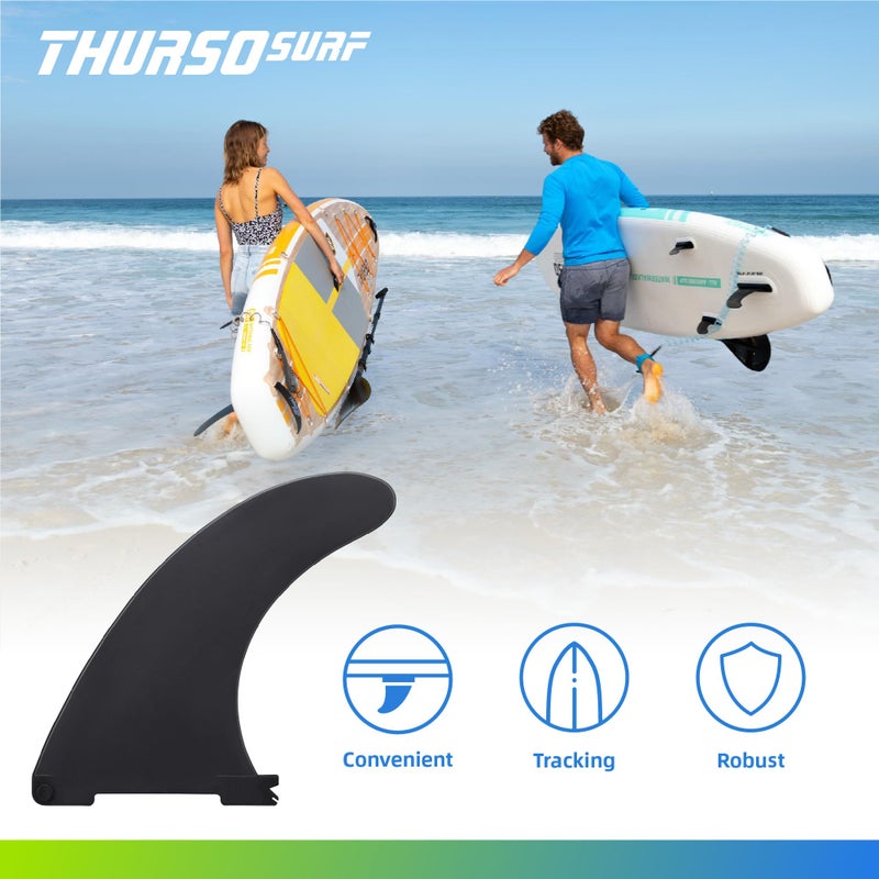 THURSO SURF بديل زعنفة لوح التجديف THURSO SURF للوح التجديف القابل للنفخ ملحق لوح التجديف بتصميم عالمي بدون أدوات تركيب زعنفة متينة للاستقرار والتتبع زعنفة مركزية بقفل سريع - Image 2